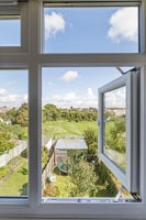 UPVC windows with view of garden 