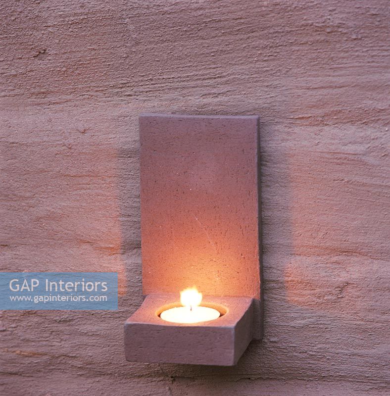 Close-up of a wall candle holder