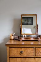 Classic chest of drawers in bedroom 