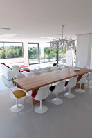 Contemporary white dining room